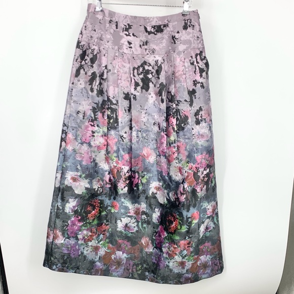 Soft Surroundings Dresses & Skirts - Soft Surroundings Women Size Small Skirt Long Maxi Evening Satin Purple Floral